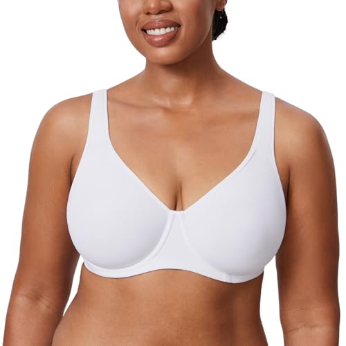 Image of DELIMIRA Women's Inbarely Plus Full Coverage Bra Plus Size Underwire Unlined Seamless Bras