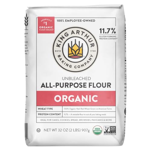 King Arthur 100% Organic All-Purpose Flour, Unbleached, 2 lb...