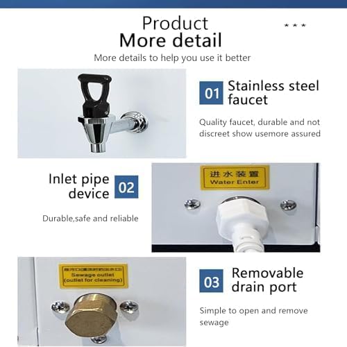 Electric Hot Water Dispenser, 2500W 50L Commercial Stainless Steel, Boiler, for Restaurant, Hotel, and Office Use,White-50L
