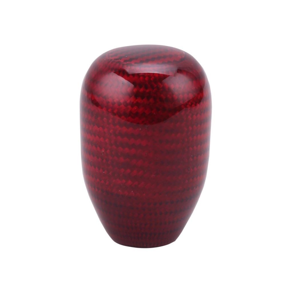 Qkkmuo Red Shift Knobs Car Racing Real Carbon Fiber Gear Shift Knob Manual Shift Knob 57Mm Stick Shifter Lever Knob Modify Tools Car Accessories Manual Car Gear Stick Knob(Red)