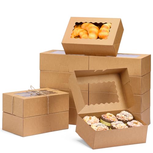 Moretoes 28pcs Cookie Boxes with Window, 9x6x...