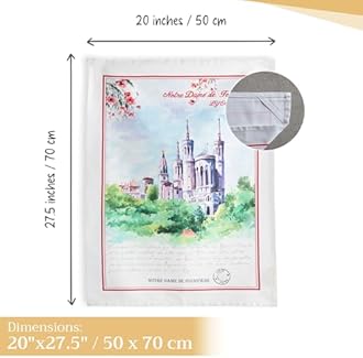 Maison d' Hermine 2 Pack 100% Cotton Soft Absorbent Kitchen Towels 20" x 27.75"