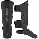 BEAST RAGE Shin Guards for Kickboxing Muay Thai, MMA Martial Arts Shin Pads, Leg Guard with Instep Protection, MMA Training Equipment, Sparring Training Gear, BJJ Karate Boxing Taekwondo (BLACK, M)