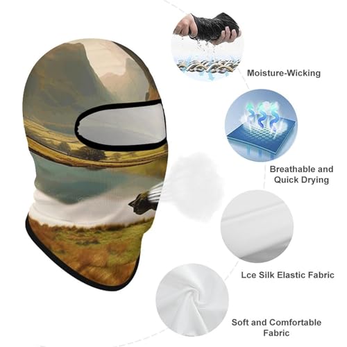 Lake District National Park Balaclava Mascarilla para Cara para Hombre Mujer Protección Solar Transpirable Mascarilla de Cabeza Completa para Senderismo, Ciclismo, Running, Conducción miniatura 3