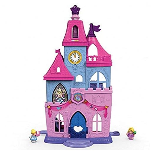 Fisher-Price Little People Disney Princess Magical Wand Palace, Toddler Activity Toy with Figures, Lights, Music, Sound and Phrases, 18 Months Plus