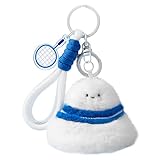 TECHPLUS Badminton Plush Keychain - Soft Cartoon Accessory for Bag Charm,...