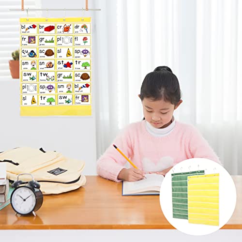 Tofficu 2 Pces Gráfico de Bolso para Sala de Aula Cartões de Estudo para Professores Gráficos de Bol