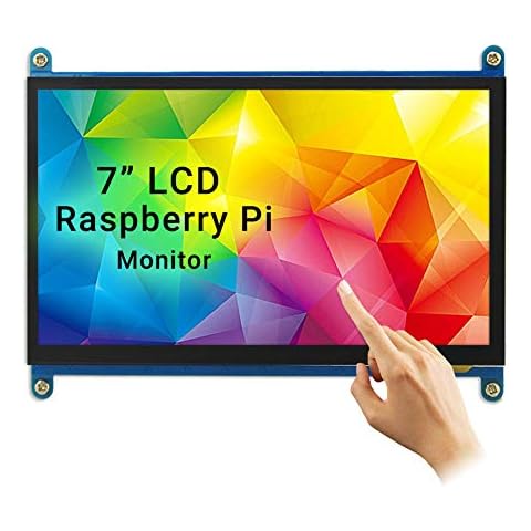ELECROW Touchscreen Monitor, 7-Inch Raspberry Pi Screen with resolution 1024X600 HDMI Small Monitor Compatible with Raspberry Pi(Pi Zero, Raspberry Pi 3, Pi 4), Windows PC Cover