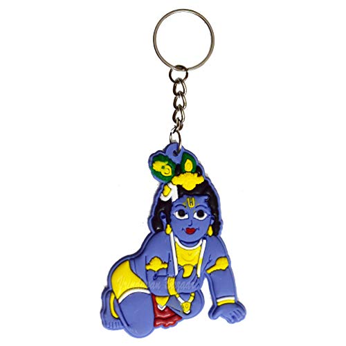 Preisvergleich Produktbild VRINDAVANBAZAAR.COM Schlüsselanhänger Hare Krishna Hare Rama Mahamantra (braun)