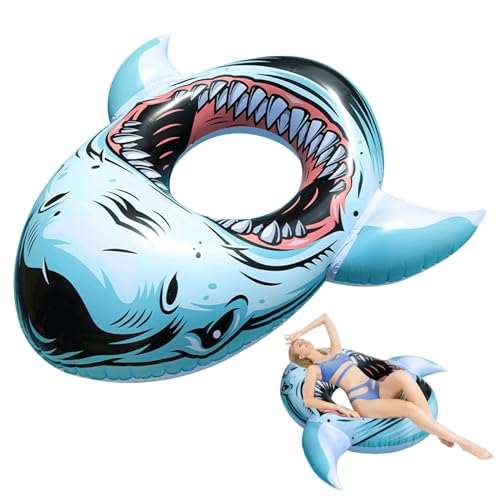 Bouée requin gonflable adulte pour jeux de piscine et fête d'été
