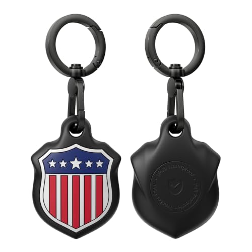 AirTag Holder Keychain, Waterproof AirTag Case with Swivel Key Ring