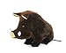 Produktbild Stofftier Plüsch Wildschwein Figur ca. 55 cm XL Farbe dunkelbraun mit hellbrauner Mähne sitzend Plüschtier Kuscheltier Jagd Trophäe Deko Wildschweinfigur Wildschweine Stofftiere Plüschtiere Spielzeug