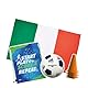 ODS - Sunday, Championswürfel, Fußball Metropolitan, inklusive 4 Zapfen, Transporttasche 40 x 32 cm, Flagge Italien, Geschenkidee für Fußballfans, Altersempfehlung +3 Jahre