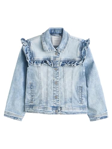NEXT Fille Veste en Jean à Volants Bleu Moyen 2 Ans-3 Ans