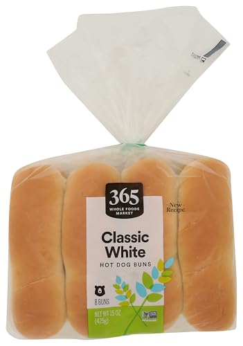 365 by Whole Foods Market, Organic White Hot Dog Buns, 15 Ounce