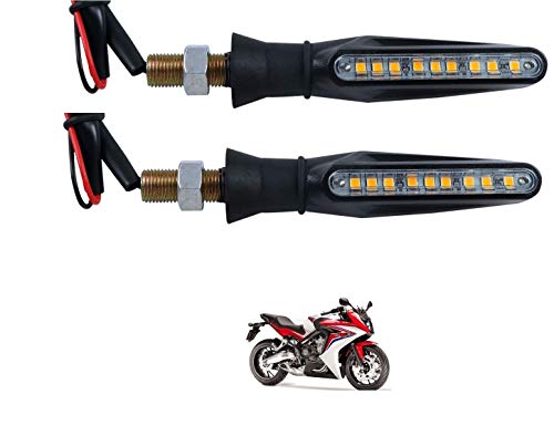 Image of Kozdiko Front & Rear Side Sleek Yellow Indicator Light Set of 4 Pcs for Honda CBR 650F