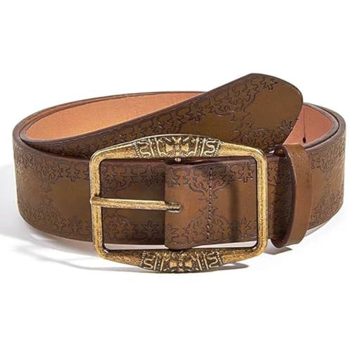 Western Belt for Women Men Metal Buckle Waist Belt Country Cowboys Cowgirls Belt for Jeans Pants Dress