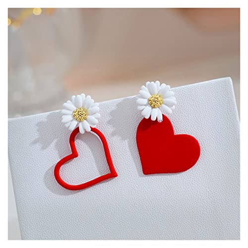 Boucles d'oreilles fleur rouge cadeau idéal pour anniversaire et fête