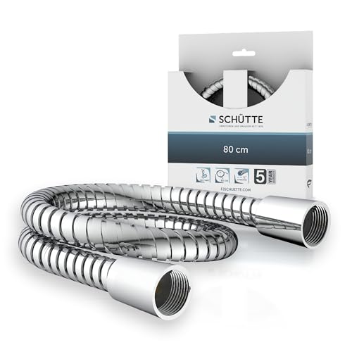 SCHÜTTE Brauseschlauch 80 cm Duschschlauch Schlauch für Badezimmer Edelstahl Chrom