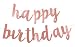 Happy Birthday Pink Glitter Banner | Chic Surprise Party | Birthday Celebration Decorations | Pennant Bunting Flag Garland | 30th 40th 50th 60th 70th 80th 16th 59th 95th 88th 20th 1st 21s