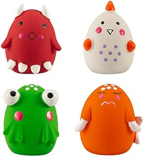 Esenlong Squeaky Dog Ball, 4pcs Puppy Toys Dog Toys for Small Dogs Latex Puppy Toy Funny Animal Sets Pet Interactive Play for Puppy Small Medium Pets Dog Cat