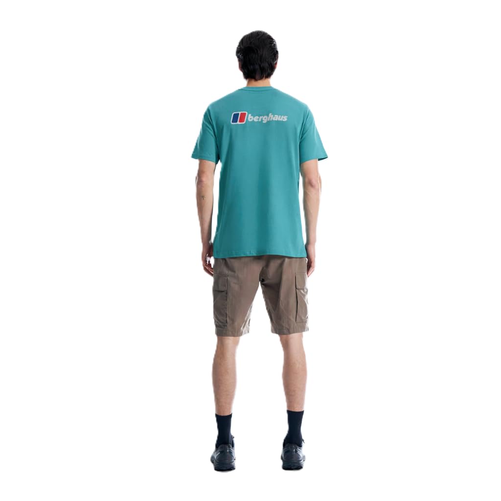 Berghaus Front & Back T Shirt Calgary Blue Backprint Cotton Tee Top XXL