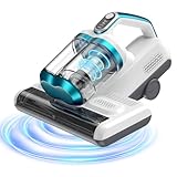 JPHYLL Mattress Vacuum Cleaner Bed Vacuum with 16Kpa Suction 253.7nm UV-C Light, 30000 RPM/Min Dual Brushroll Rotation & Heating Tech & Ultrasonic, 10'' Dual Widened Suction Port, 500W, Corded