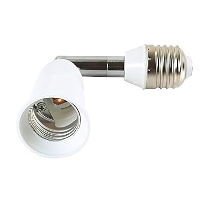 ELECTOP Light Socket Extender 90 Degree Bending E27 to E27 Bulb Base Lamp Holder 180 Degree Adjustable Adapter