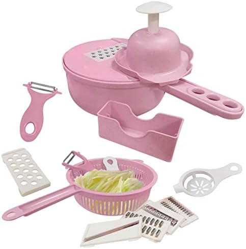 BLBO Food Chopper,Vegetable Chopper,Mandoline Slicer 12 in 1 Vegetable Cutter And Slicer Vegetable Cutter,Top Mini Food Processor For Food Slicer Assistant Tool With Container Chopper Vegetable Cutter