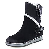 WHITE MOUNTAIN 'Teague Women's Boots, Black/Suede, 7H M