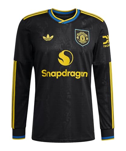 adidas Mens Manchester United Third Shirt 2025 2026 Adults Black L