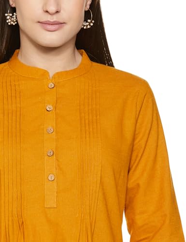 Image of Amazon Brand - Myx Women Cotton Regular Fit Casual Kurti (Available in Plus Sizes)