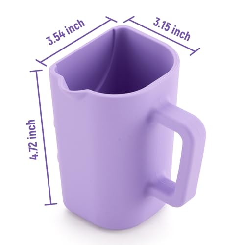 Image of Baby Bath Rinse Cup with Suctions, 100% Food Grade Silicone, Rinser to Wash Hair and Body with Easy Grip Handle