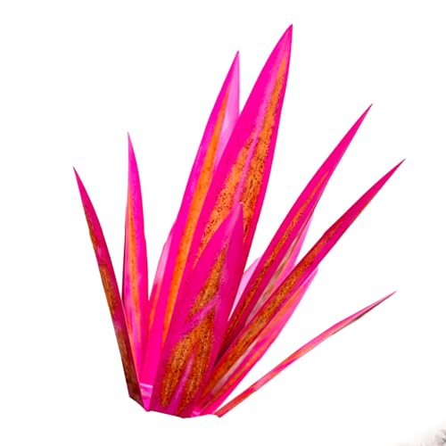 Kangnice Tequila Sculpture Metal Agave Plant Hand Painted Garden Ornament Outdoor Yard Stake Figurines Home Decorations