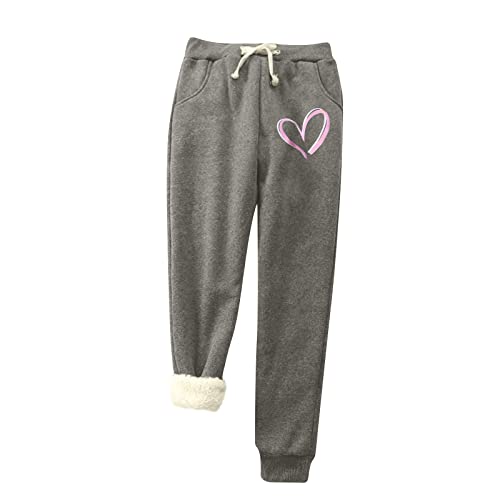 JEGULV Fleece Lined Pants Women with Pockets High Waisted Hiking Running Sweatpants Joggers Thermal Winter Warm Casual Pants top Selling Items on Amazon