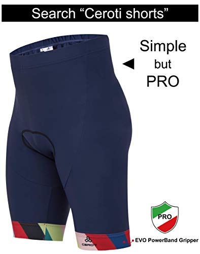 CEROTIPOLAR Men LongInseam Cycling Bibs Padded, Bike Bibs Shorts with Side Pockets UPF50+,Team Custom Available