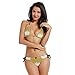 Produktbild AIMILUX Bikini zum Schnüren,Crown Seamless Pattern Hand gezeichnet Royal,Frauen Badeanzug Low Rise Skinny(M)