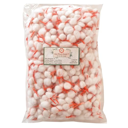 Pabilos redondos de algodón con punta kesar, 1000 piezas