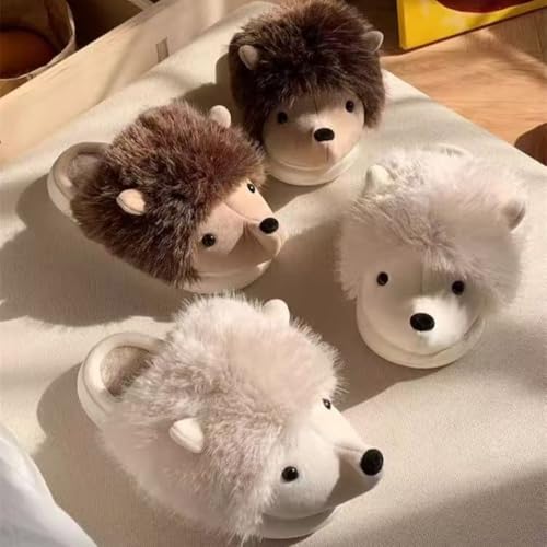 Hedgehog Fuzzy Cute Animal Slippers For Women And Girl Fun Warm Full Coverage Funny Cozy Fluffy Kawaii Fuzzy Indoor Outdoor4