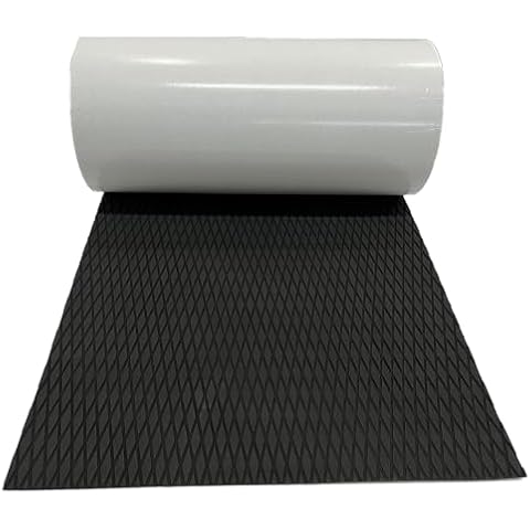 Foam Boat Decking DIY Surfboard Traction Pad Non-Slip Grip Mat Trimmable Sheet for Kayak RV Yacht Pool Skateboard Skimboard Step 94.5''x 35.4''（Black） Cover