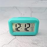 Interrupteur 12/24 heures. 8KLANMMQ Mini musique réveil numérique rétroéclairé, répétition, muet, calendrier, bureau, horloges de table, horloges électroniques à LED (couleur : C) (B)