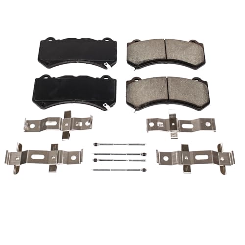 Image of PowerStop Front Brake Pads for Cadillac ATS 2016-19 |CTS 2009-15 |Chevrolet Camaro 2012-24 |Corvette 2015-19 |Dodge Challenger 2015-23 - Z17 Ceramic Brake Pads with Installation Hardware, 17-1405