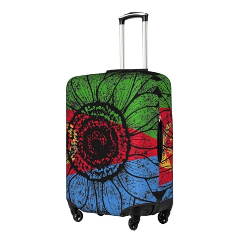 Travel Luggage Cover Vintage Sunflower Eritrea Eritrean Flag Fashion Washable Baggage Suitcase Protector Fit For Luggage Large2