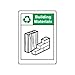 Accuform MPLR609XL, 14" x 10" Recycle Sign"Building Materials", Pack of 8 pcs