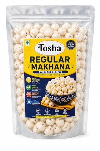 Tosha Regular Phool Makhana (Fox Nuts) 50g | Raw & Plain Makhana | Healthy Everyday Snack