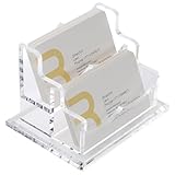 Elegant und Einfach: Genießen sie einen einfachen und modernen eleganten desktop. Der transparente visitenkartenbox mit einem klassischen transparenten design und einem glatten randdesign hergestellt, das perfekt zu jedem dekorativen stil funktioniert. Wenn sie den organizer büro reinigen, reinigen sie ihn bitte mit warmem wasser und sanfter gerichtseife