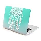 MacBook Air 13 Case, GMYLE Hard Case Print Frosted for MacBook Air 13 inch - Gradient Turquoise Dream Catcher Pattern Rubber Coated Hard Shell Case Cover