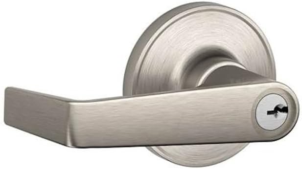 J-Series by Schlage Marin Door Lever with Standard Trim, Keyed Entry Lock, Satin Stainless Steel, J54 MAR 630