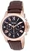 Fossil Men's Grant Quartz Stainless Steel and Leather Chronograph Watch Color: Rose Gold-Tone Brown (Model: FS5068)
