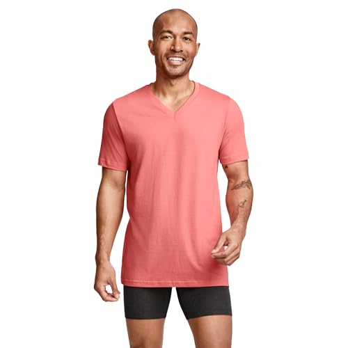 Image of Jockey Classic V-Neck Undershirt- 3 Pack - 100% Cotton T-Shirts for Men